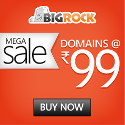 BigRock Domains @Rs.99