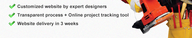 -Customized wensite by expert designers 
        -Transparent process + Online project tracking tool
        -Website delivery in 3 weeks